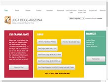Tablet Screenshot of lostdogsarizona.org